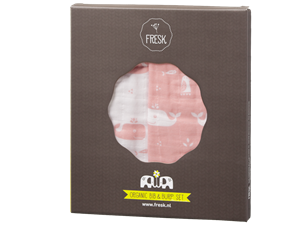 Fresk Slab & spuugdoekset elefant pink